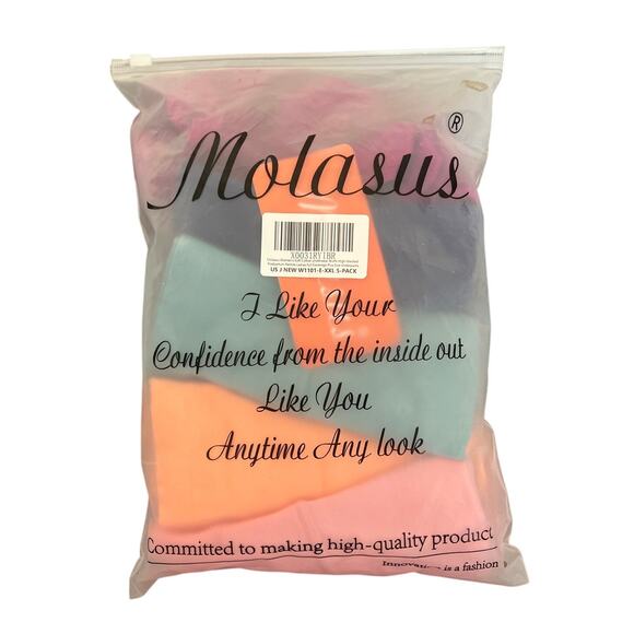 NWT Molasus Womens High Waisted 5 Underwear Pack size 2XL - Picture 1 of 9